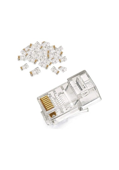 Ancheyn Rj45 Jack Cat5e İnternet Kablo Kablosu Ucu Konnektör Ethernet Connector Jak 4220 Sku: Zeus8690010137180