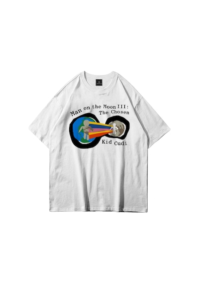 Startmore Unisex Man On The Moon 3 Kid Cudi Beyaz Tshirt Beyaz