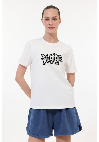 Lumberjack Wl 11power Ekru Kadın Kısa Kol T-shirt 000000000102239883 Bej
