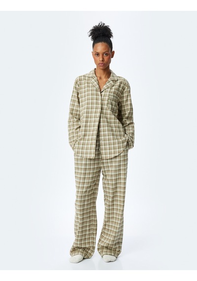 Koton Pamuklu Gömlek Yaka Uzun Kollu Ekose Pijama Üstü Yeşil Ekose 5wlk50012mw Yeşil Ekoseli Koton Pamuklu Gömlek Yaka Uzun Kollu Ekose Pijama Üstü Yeşil Ekose 5wlk50012mw Yeşil Ekoseli