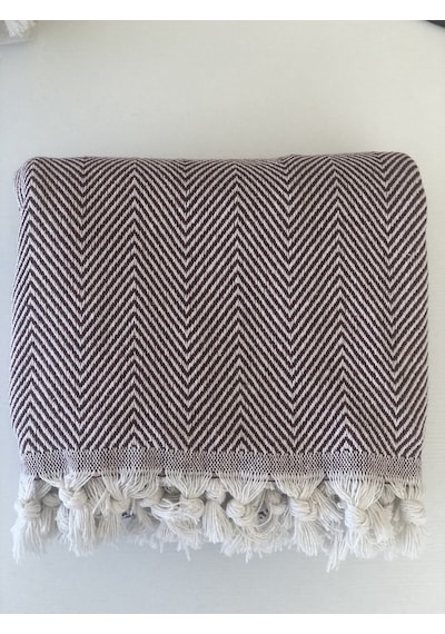 Bordo Pamuklu Tekli Koltuk Berjer Örtüsü, Şalı 150x170cm Bordo