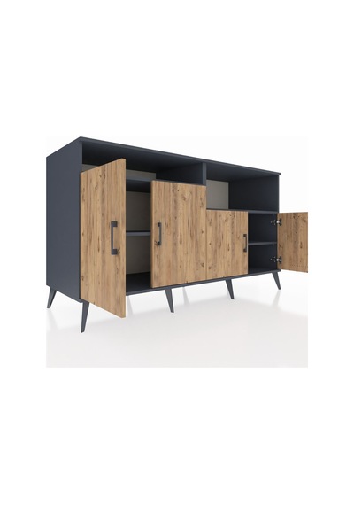 Kronos Konsol 4 Raflı 4 Kapaklı 176x59x99 Antrasit-çam/antrasit Atlas Çam/antrasıt - Antrasıt Kronos Konsol 4 Raflı 4 Kapaklı 176x59x99 Antrasit-çam/antrasit Atlas Çam/antrasıt - Antrasıt