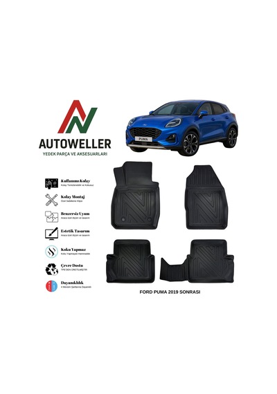 Ford Puma 2019 Sonrası Havuzlu Oto Paspas