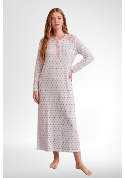 Mecit Pijama Mecit 6360 Pembe Kadın Sabahlık Pijama Gecelik Set