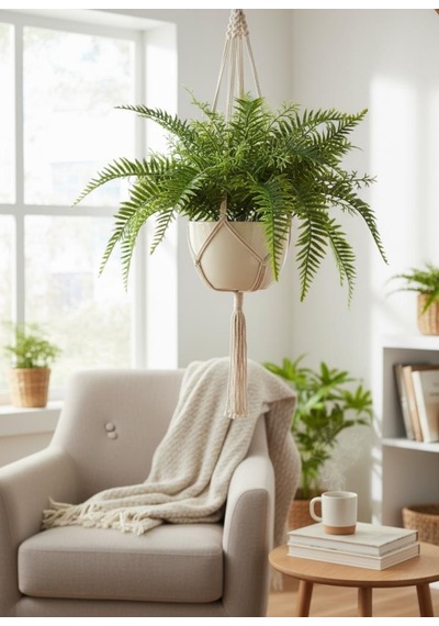 Yapay Çiçek Plastik Cycas Aşk Merdiveni Eğrelti Otu Sıkas Bitkisi 18yaprak 50 50cm Yapay Bitki Yeşil