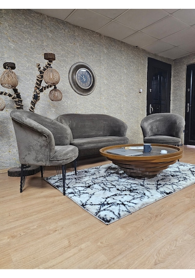 Zafir Teddy Takım Siyah Boyalı Telli Ayak Çay Seti Koltuk - Berjer , Balkon, Salon, Ofis Kahverengi Zafir Teddy Takım Siyah Boyalı Telli Ayak Çay Seti Koltuk - Berjer , Balkon, Salon, Ofis Kahverengi