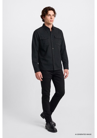 Lee Pamuklu Regular Fit Erkek Gömlek Ceket L2620157003 Antrasit Lee Pamuklu Regular Fit Erkek Gömlek Ceket L2620157003 Antrasit