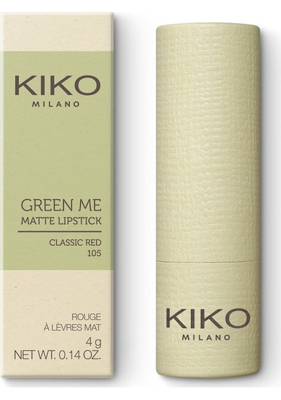 Kiko Ruj Green Me Matte Lipstick 105 Classic Red