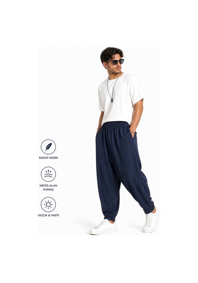 No Brand Verox Fıt Erkek Rahat Kesim Şalvar Pantolon Yazlık, Hafif, Nefes Alan Premium Kumaş Lacivert Lacivert No Brand Verox Fıt Erkek Rahat Kesim Şalvar Pantolon Yazlık, Hafif, Nefes Alan Premium Kumaş Lacivert Lacivert