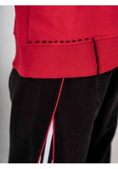 Kız Çocuk Black Yazılı Sweatshirt-14772 Kırmızı