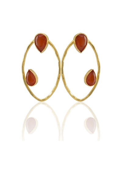Kadir Jewellery 22 Ayar Altın Kaplama Geometrik Küpe -el İşçiliği Ve Hipoalerjenik Küpe çok renkli