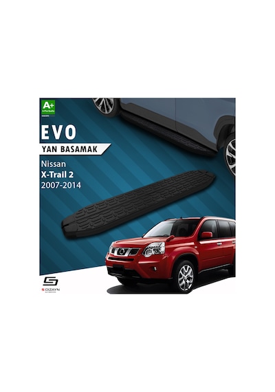 S-dizayn Nissan X-trail T31 Evo Siyah Yan Basamak 173 Cm 2007-2014