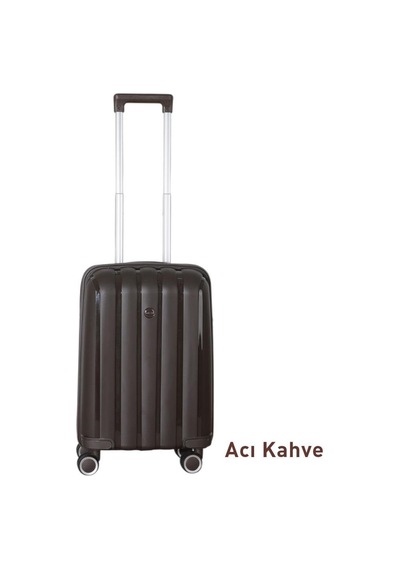 Mçs 3lü Set Kırılmaz Silikon Valiz Bavul V305 Acı Kahve Kahverengi