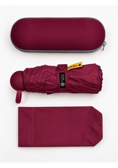 Bliss Umbrella Kapsül Şemsiye - Uv Korumalı Güneş Şemsiyesi Bordo