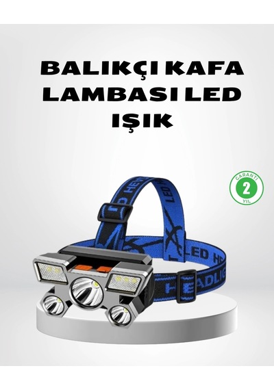 Mey İthalat Şarj Edilebilir Led Kafa Feneri 4 Işık Modu, Ipx5 Su Geçirmez, Hareket Sensörlü Siyah