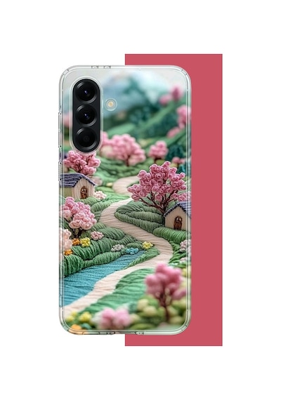 Samsung Galaxy A56 Uyumlu Nakışlı Köy Baskılı Silikon Kılıf Renkli