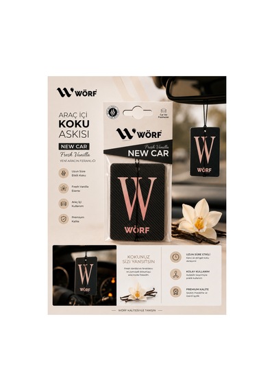 New Car Fresh Vanilla Araç İçi Koku Askısı Uzun Süre Kalıcı Oto Kokusu Premium Araç Parfümü