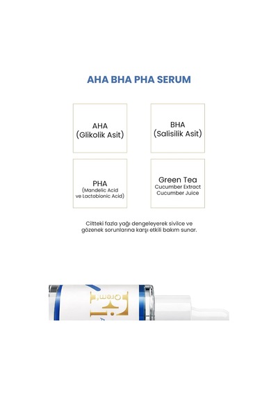 Lexroo Gözenek Sikilastirici Siyah Nokta Karsiti Aha, Bha, Pha Serum 30 Ml