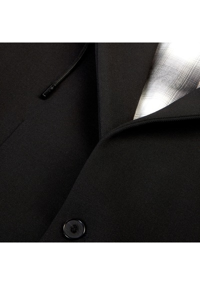 The Kooples Erkek Kapüşonlu Yün Karışımlı Siyah Ceket