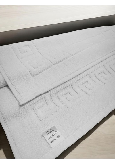 2'li Premium Ayak Havlusu Banyo Paspası 250gr 50x70 Beyaz