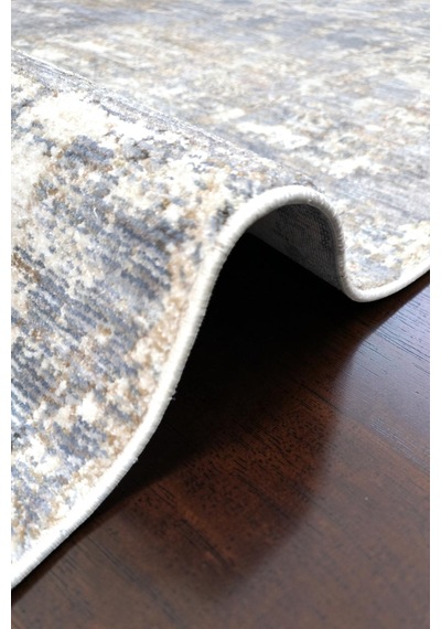 Vivanni Home Everlynn Polyester Vintage Halı Pamuk Atkı Tabanlı Modern Dokuma Ev Halısı Mavi