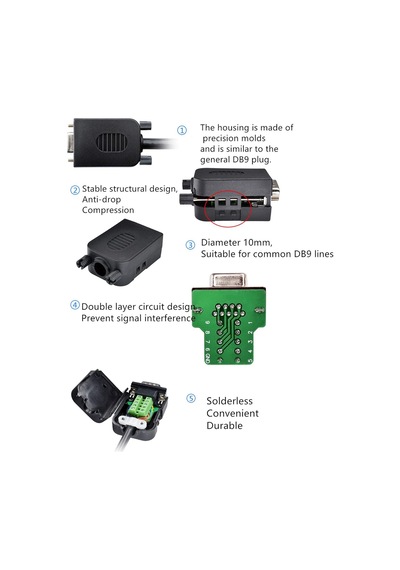 Db15 3+9 D-sub Vga Klemensli Konnektör Adaptörü Dişi
