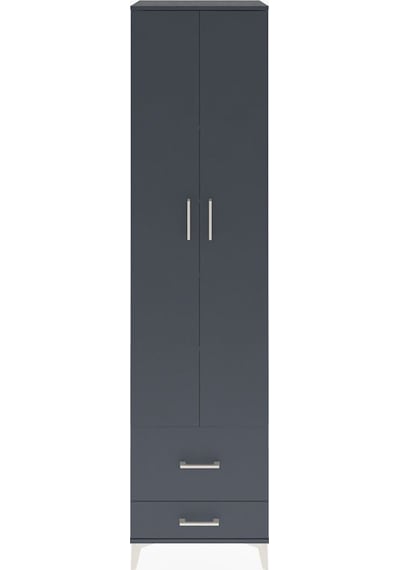 Hyperion Dolap 5 Raflı 2 Çekmeceli 2 Kapaklı 60x44x243 Antrasit-antrasit Antrasit