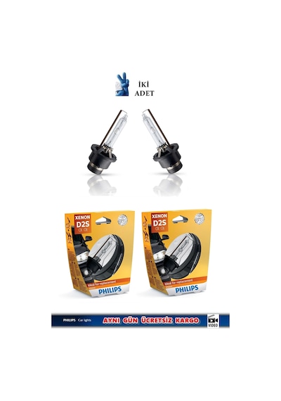 Phılıps 2 Adet D2s Xenon Standart Ampul, No: 85122 Vıs1