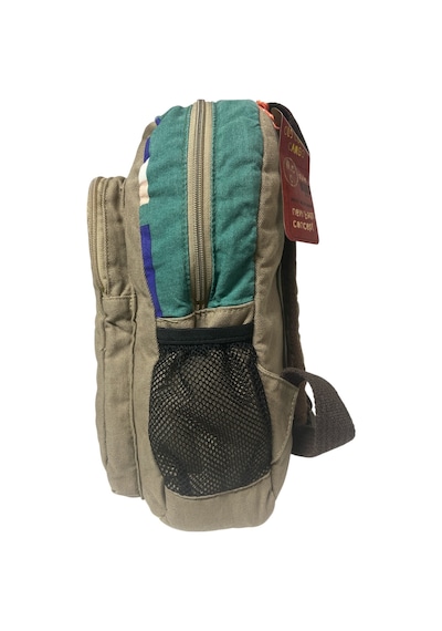 Old Cotton Cargo Kaliteli Renkli Vintage Salaş Disayn Günlük Sırt Gezi Okul Seyahat Çantası 28 Cm X 37 Cm Gri