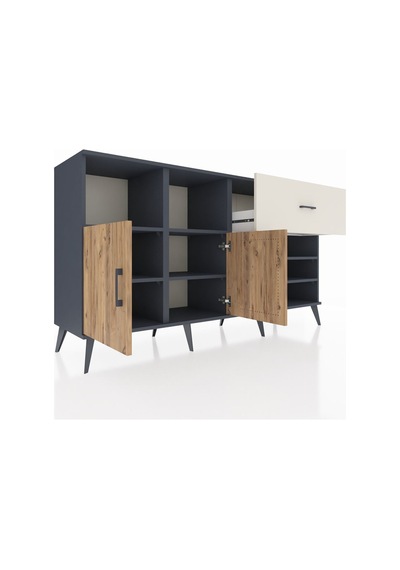 Kronos Konsol 6 Raflı Tek Çekmeceli 2 Kapaklı 176x59x99 Antrasit-çam/aytaşı Atlas Çam/aytası - Antrasıt Kronos Konsol 6 Raflı Tek Çekmeceli 2 Kapaklı 176x59x99 Antrasit-çam/aytaşı Atlas Çam/aytası - Antrasıt