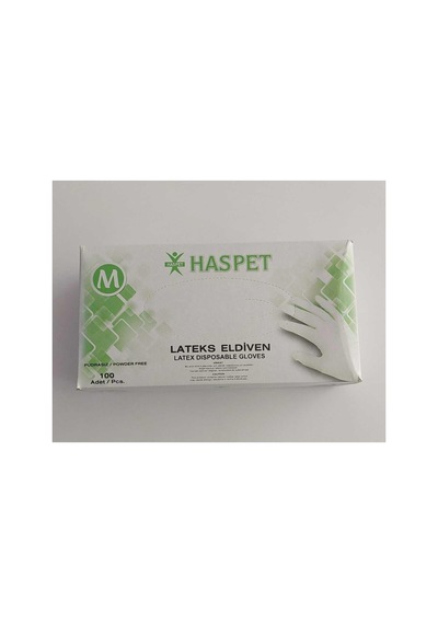 Has-pet Haspet Latex Pudrasız Eldiven Medium 100'lü