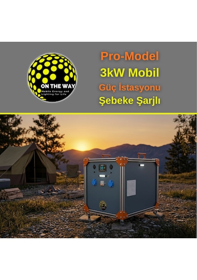 Otw Pro-model 3000w Mobil Güç İstasyonu Lifepo4 Bataryalı Şebeke Şarjlı