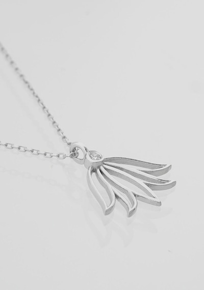 Pırlanta Lotus Çiçeği Kolye Beyaz 08286402