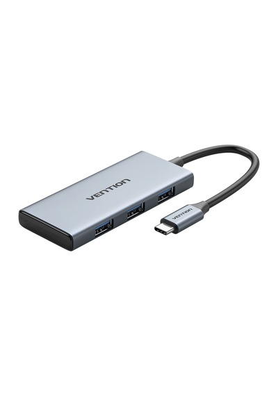 Vention 6'sı 1 Arada Alüminyum Alaşımlı Type-c Hub Çoklayıcı - 4k Hdmı 3xusb 3,0 Sd Tf Gri 0,15m