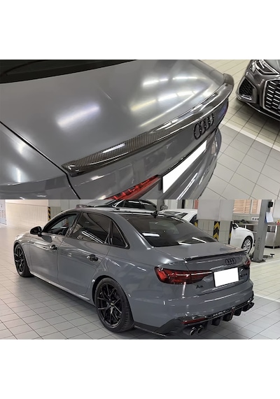 Audi A4 B9 S4 Bagaj Üstü Spoiler Parlak Siyah Spoyler Plastik İthal 2018+