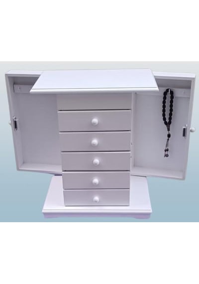 Hobi Dekoratif 90372 Takı Şifonyer 7çekm Gizli Çem Modüllü Parlak Beyaz El Yapım Hobi Dekoratif 90372 Takı Şifonyer 7çekm Gizli Çem Modüllü Parlak Beyaz El Yapım