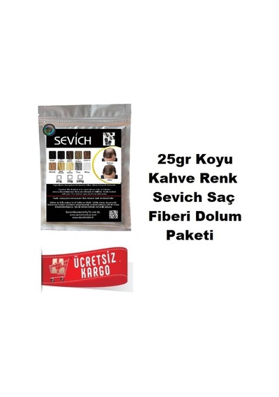 Sevich 25 Gr Koyu Kahve Saç Fiberi Keratin Saç Tozu (413145524) Sevich 25 Gr Koyu Kahve Saç Fiberi Keratin Saç Tozu (413145524)