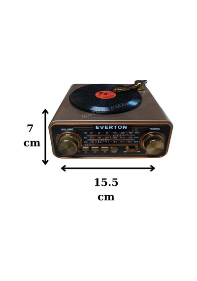 Everton Rt-604 Plak Tasarımlı Ve Görünümlü , Nostalji Bluetooth/usb/sd/ Radyo Mp3 Player Müzik Kutusu