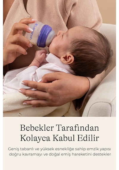 Lansinoh® 60 ML Biberon ve NaturalWave® Biberon Emziği (0 Ay+)