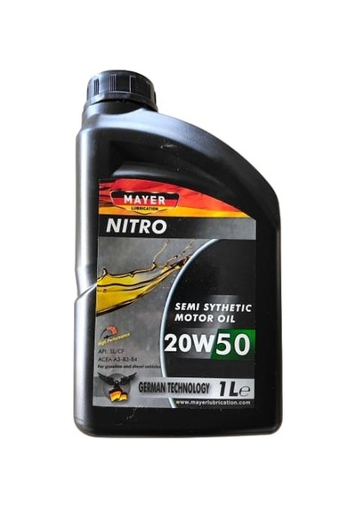 Mayer Nitro 20w50 Yarı Sentetik Motor Yağı 1lt