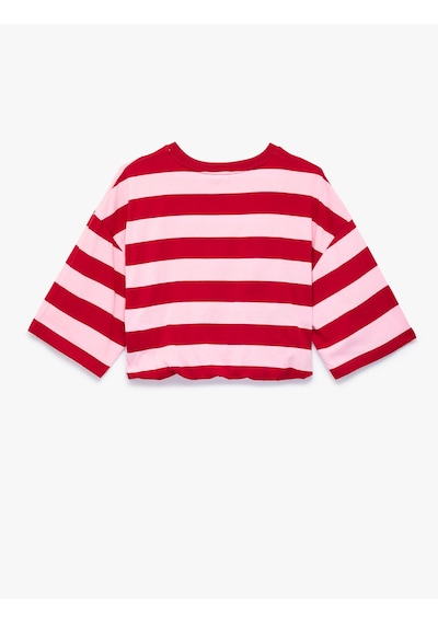 Koton Pamuklu Bisiklet Yaka Balon Form Dirsek Boy Kısa Kollu Çizgili Crop Tişört Kırmızı Çizgili 6sak50532ek Koton Pamuklu Bisiklet Yaka Balon Form Dirsek Boy Kısa Kollu Çizgili Crop Tişört Kırmızı Çizgili 6sak50532ek