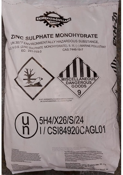 Ekmekçioğulları Çinko Sülfat Monohidrat 25 Kg