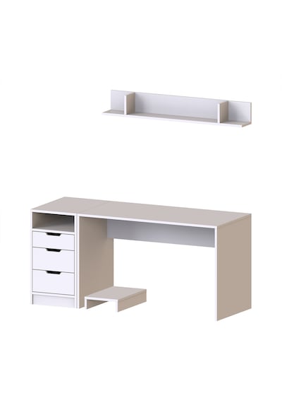Mode Raflı Çalışma Masası , 3 Çekmeceli Kesonlu Çalışma Masası , Bilgisayar Masası , Çalışma Ofis Masası Mat Beyaz Mode Raflı Çalışma Masası , 3 Çekmeceli Kesonlu Çalışma Masası , Bilgisayar Masası , Çalışma Ofis Masası Mat Beyaz