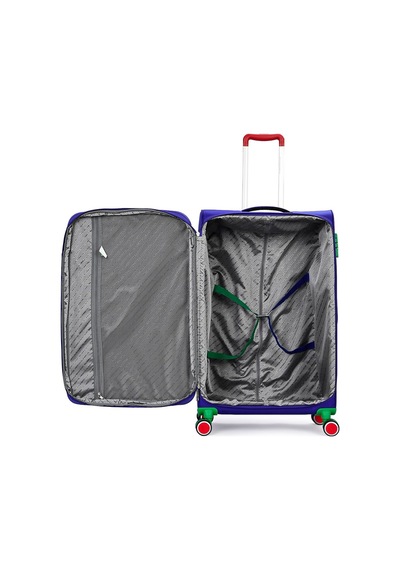 United Colors of Benetton Unisex Ultra Lıght Körüklü Kumaş Kabin Valiz 55 Cm Sax Mavi Sax Mavi