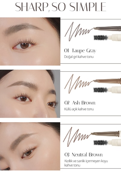 Clıo Sharp So Simple Brow Pencil 02 Ash Brown