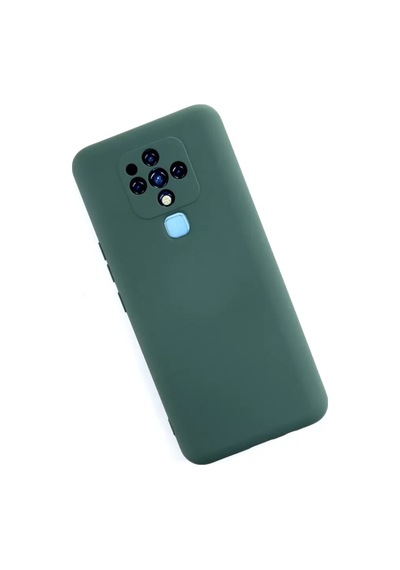 Newface Tecno Camon 16 Kılıf Nano İçi Kadife Silikon - Koyu Yeşil