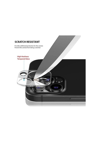 Axya Apple Uyumlu iPhone Kamera Lens Koruyucu Temperli Cam 9D