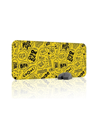 İllüstrasyon Kaymaz Dikişli Kauçuk Oyuncu Mousepad V1 - 70x30 Xl Gaming Mouse Pad Fare Altlığı