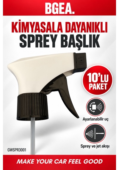 Bgea 10'lu Kimyasala Dayanıklı Triger Sprey Başlık