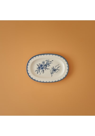 Bella Maison Bleu Blanc Porselen Küçük Sunum Tabağı Mavi 25 CM